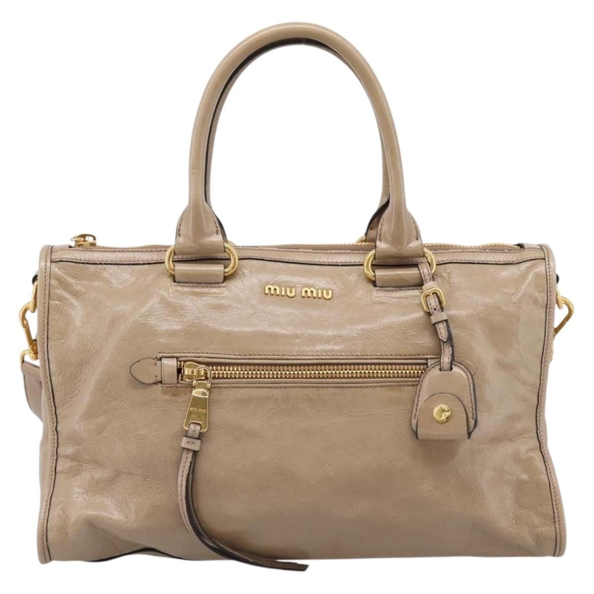 Miu Miu Convertible Bauletto Vitello Shine Medium