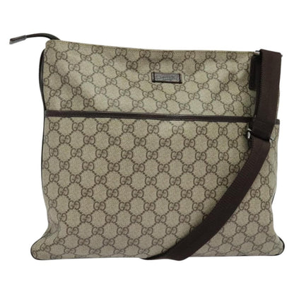 Gucci Zip Top Messenger Bag GG Coated Canvas Large