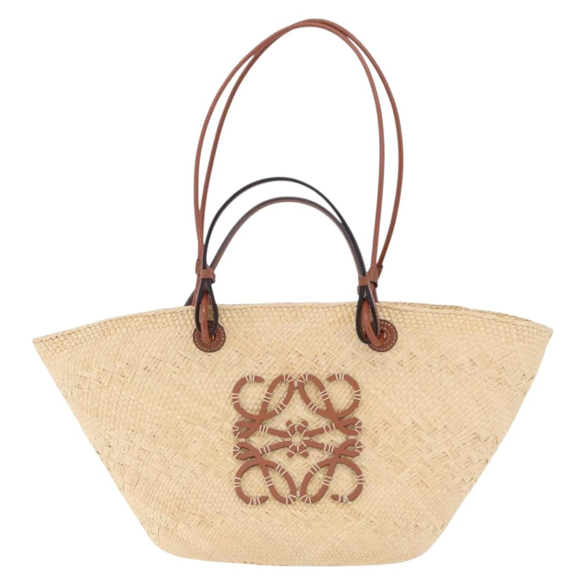 Loewe Anagram Basket Raffia Small