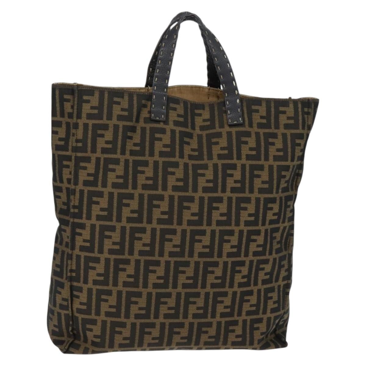Fendi Open Shopping Tote Zucca Canvas Tall