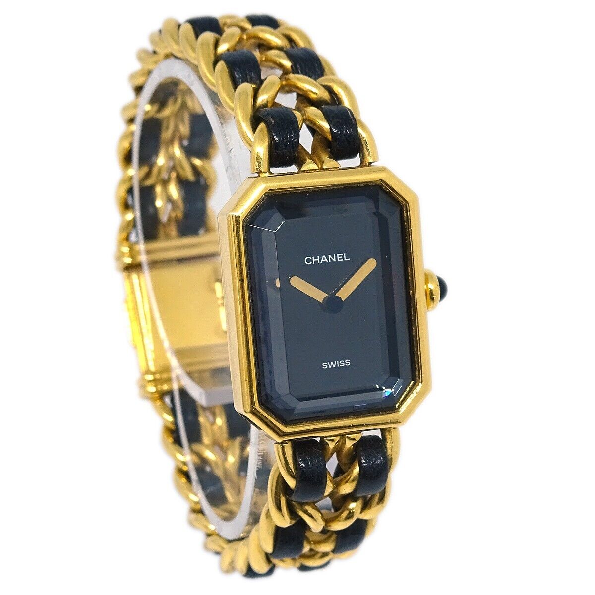 Chanel Premiere Rock Quartz Watch Plated Metal and Leather 20