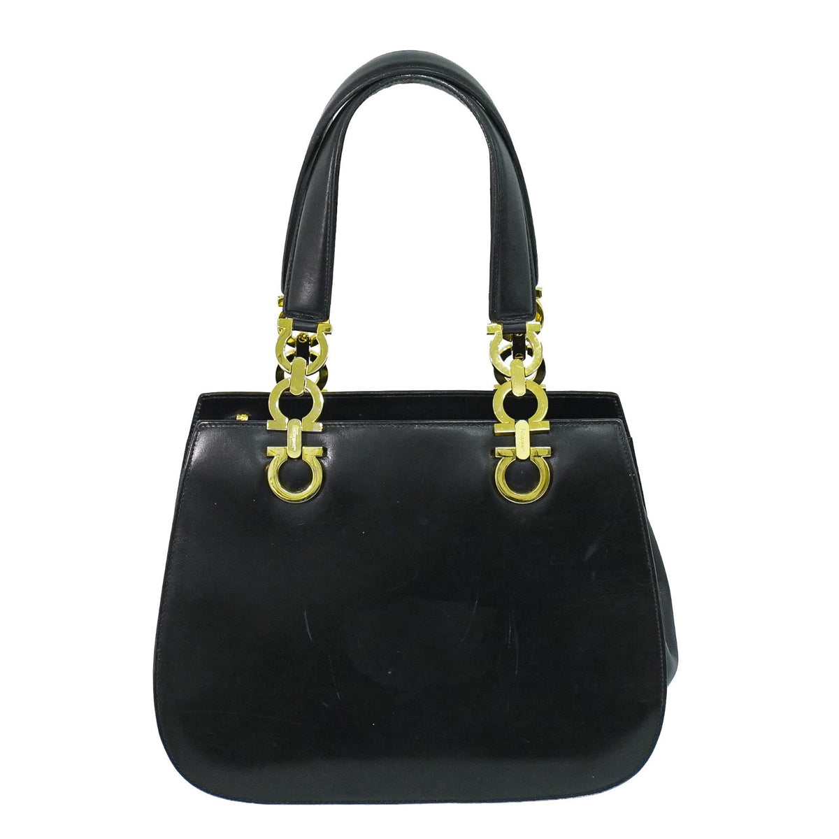 Salvatore Ferragamo Gancini Top Handle Leather Product Image