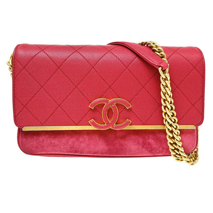 Chanel Lady Coco Flap Quilted Caviar and Suede Small
