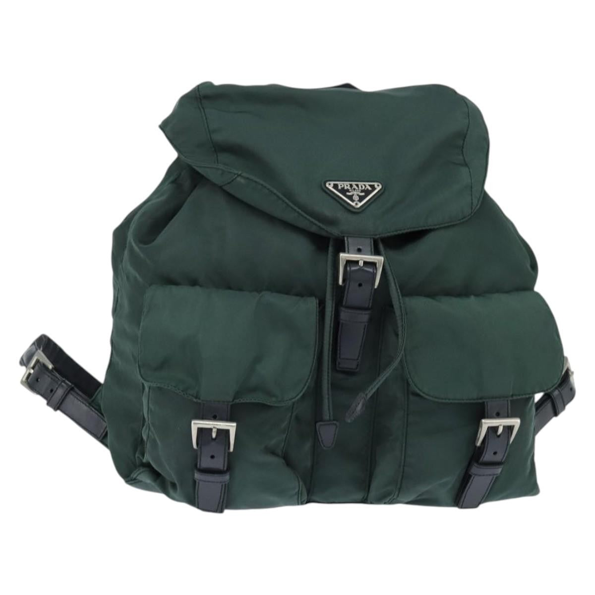Prada Vela Double Front Pocket Backpack Tessuto with Saffiano Leather Medium
