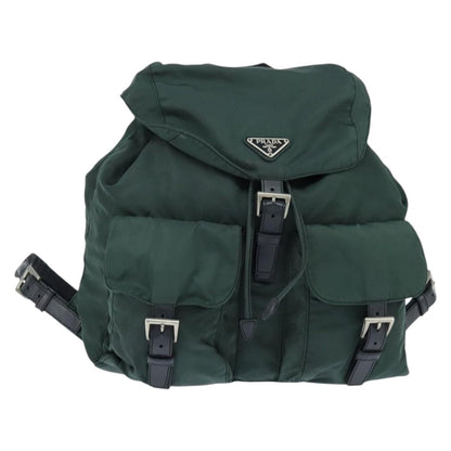 Prada Vela Double Front Pocket Backpack Tessuto with Saffiano Leather Medium