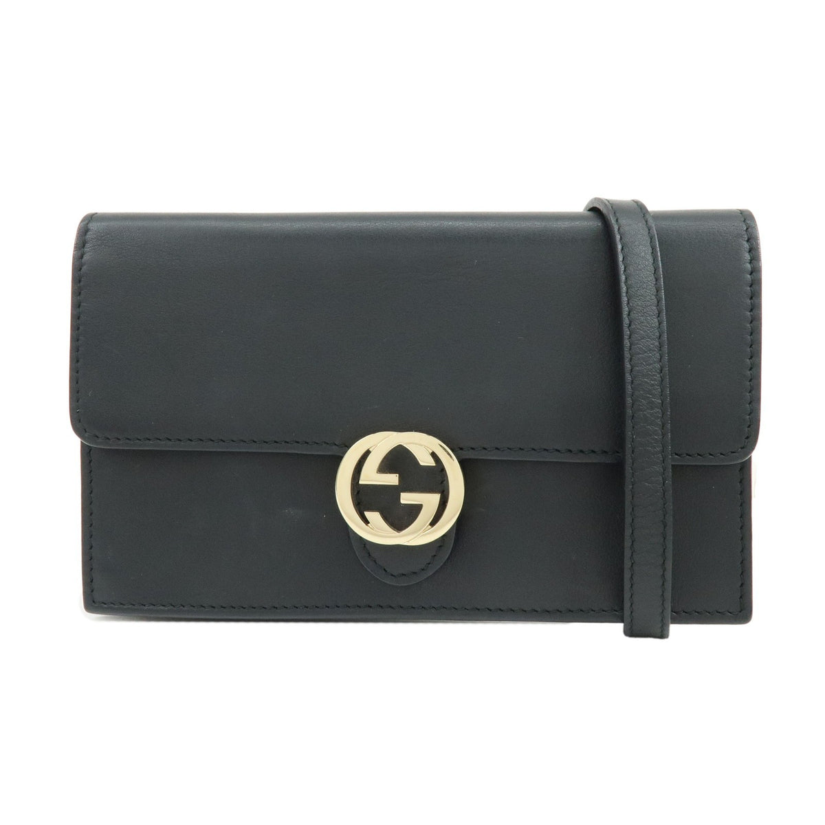 Gucci Interlocking Wallet on Chain Leather Product Image