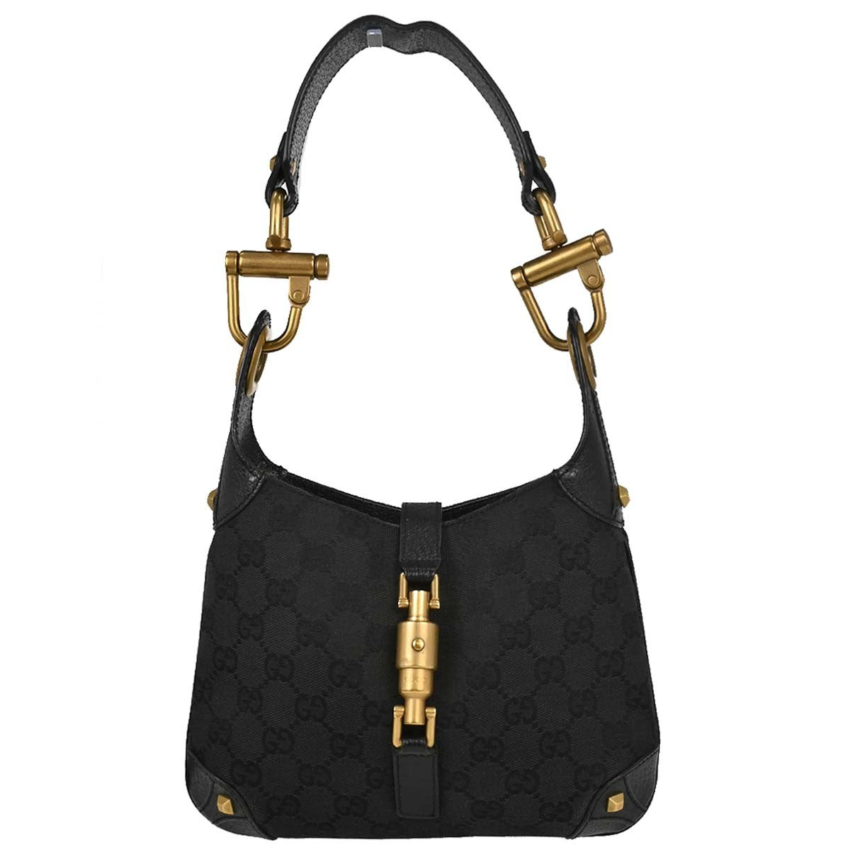 Gucci Piston Lock Jackie Hobo GG Canvas Mini