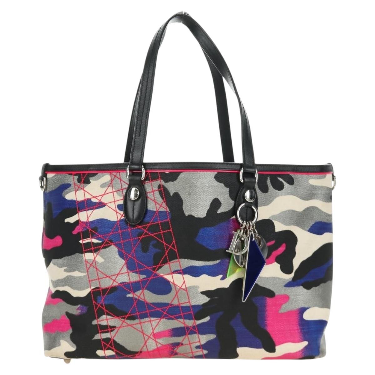 Christian Dior Open Limited Edition Anselm Reyle Camouflage Canvas Medium