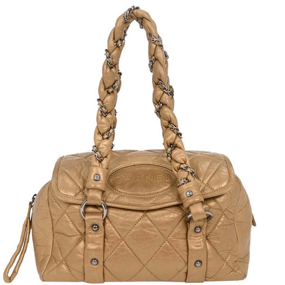 Chanel Lady Braid Flap Tote Quilted Distressed Lambskin Medium