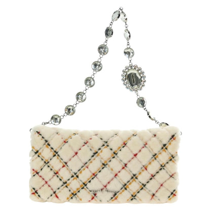 Miu Miu Crystal Clutch Fur Medium