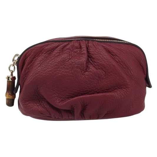 Gucci Bamboo Pouch Leather Product Image
