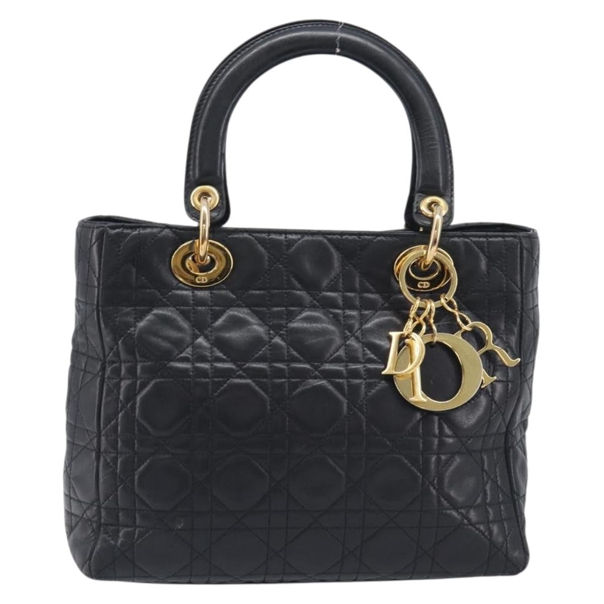 Christian Dior Vintage Lady Dior Cannage Quilt Lambskin Medium
