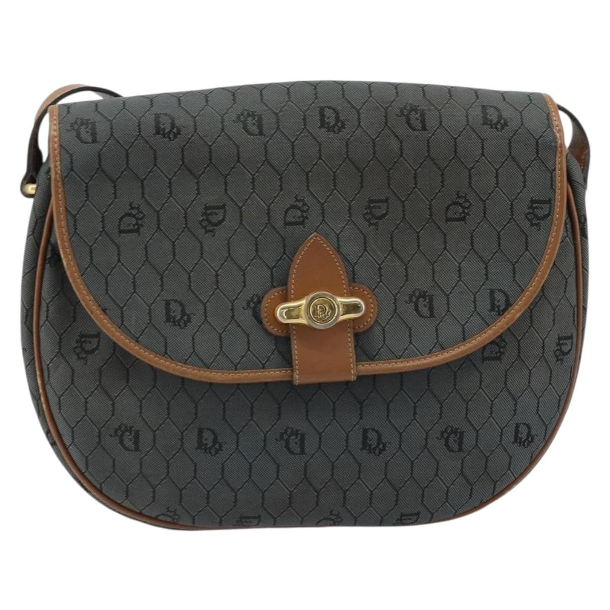 Christian Dior Vintage Honeycomb Flap Canvas and Leather Product Image