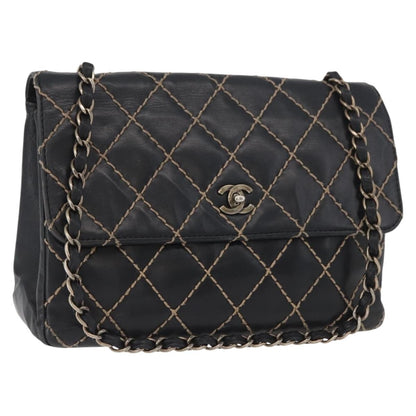 Chanel Chanel Matelassé Cuir Noir Black leather large