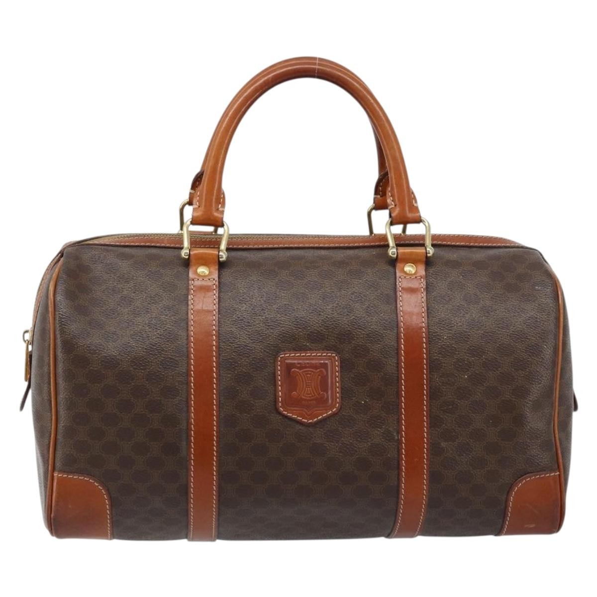 Celine Vintage Duffle Bag Canvas and Leather Product Image