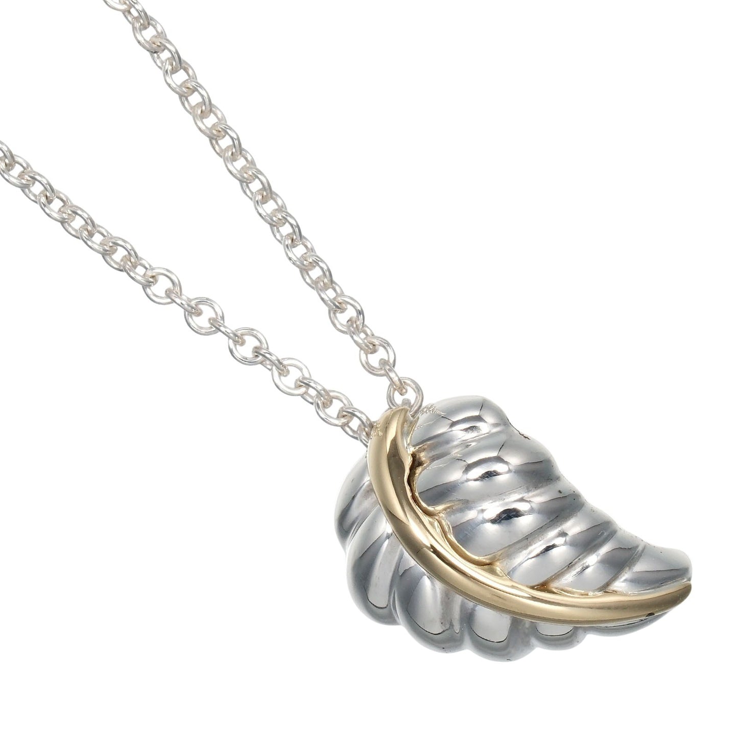 Tiffany & Co. Leaf Pendant Necklace Silver 925 and K18 Yellow Gold Product Image