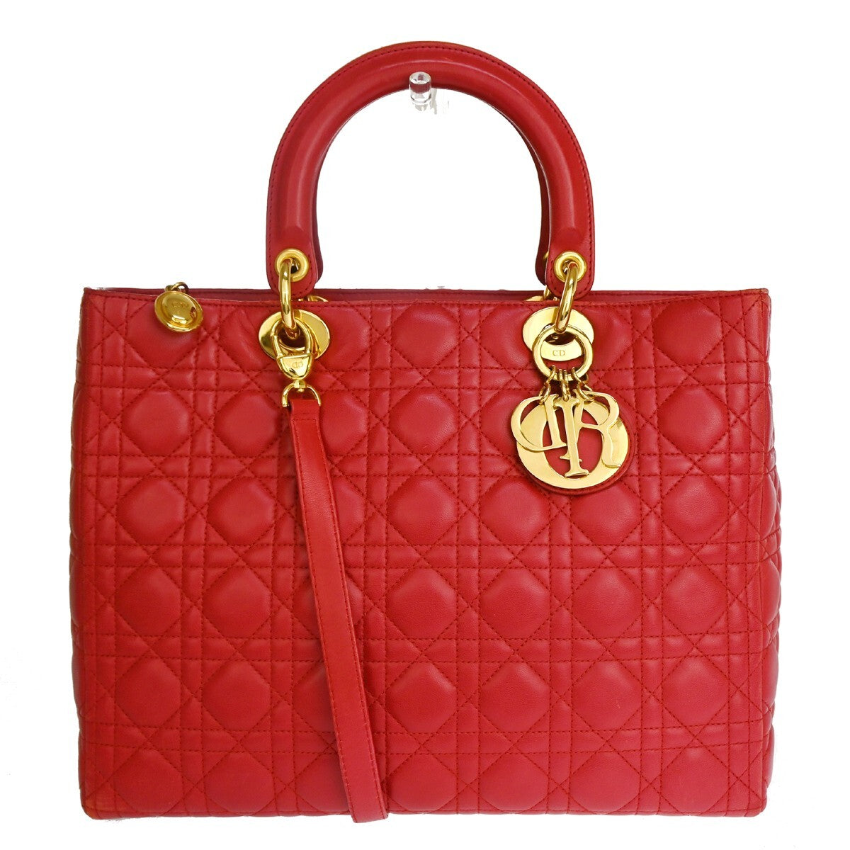 Christian Dior Vintage Lady Dior Cannage Quilt Lambskin Medium
