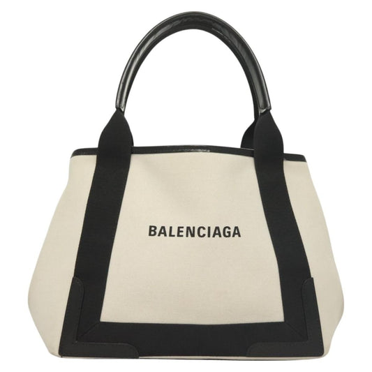 Balenciaga Navy Cabas Canvas with Leather Medium