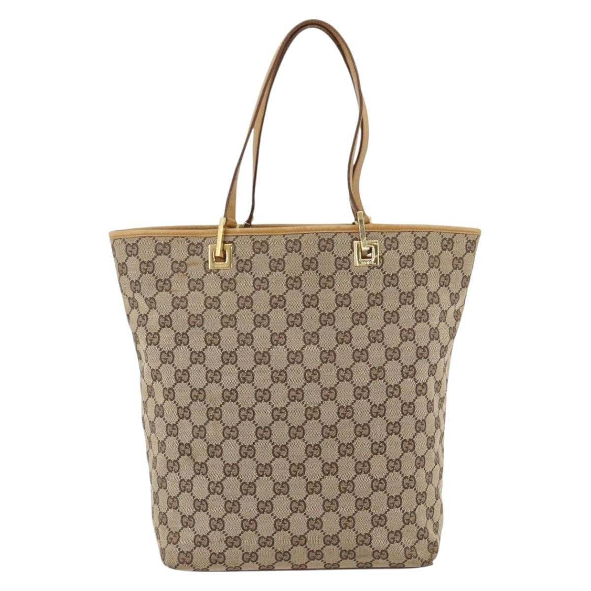 Gucci Vintage Bucket Shopping Tote GG Canvas Medium