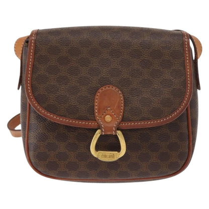 Celine Vintage Macadam Shoulder Bag Canvas and Leather Product Image