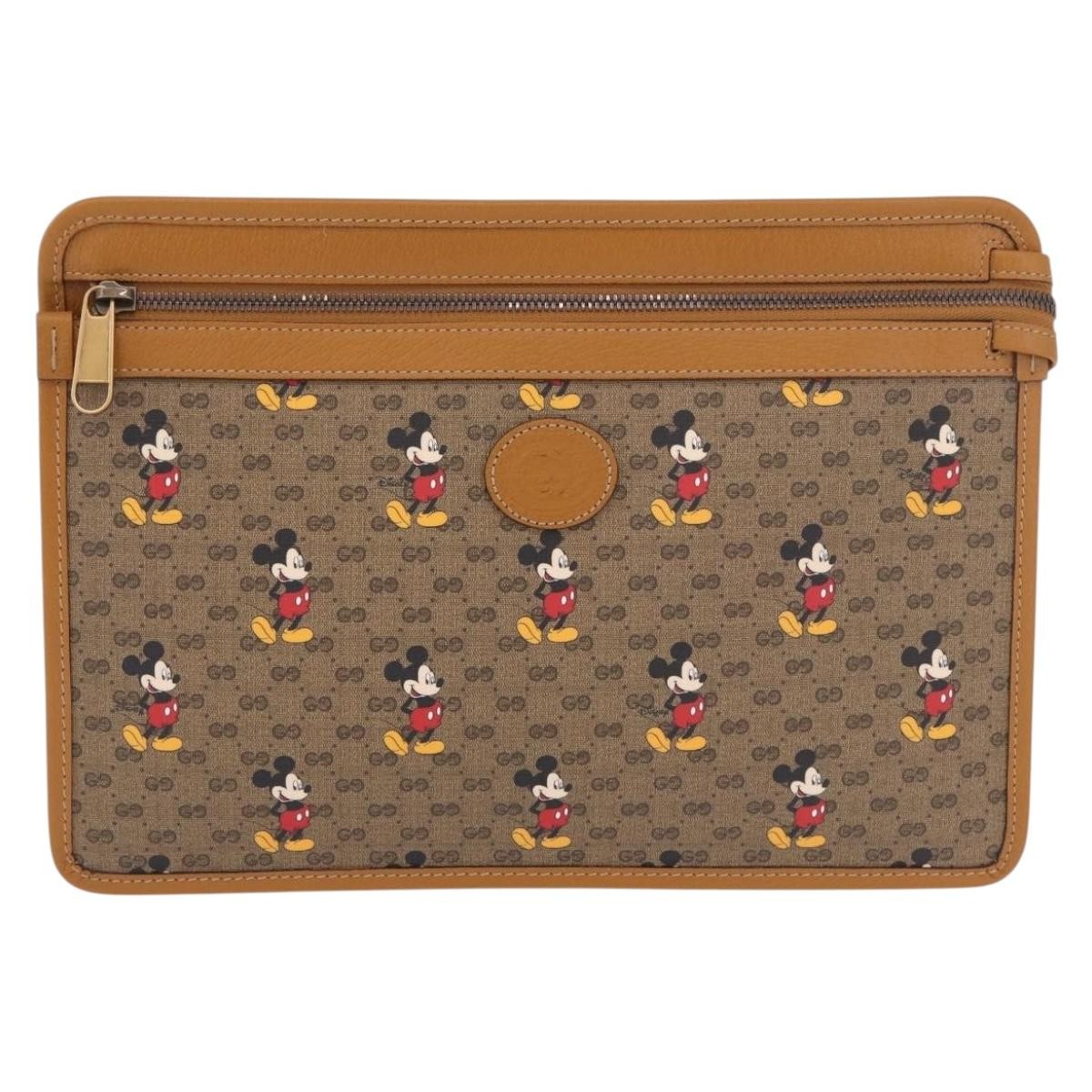 Gucci Disney Mickey Mouse Front Zip Printed Mini GG Coated Canvas Product Image