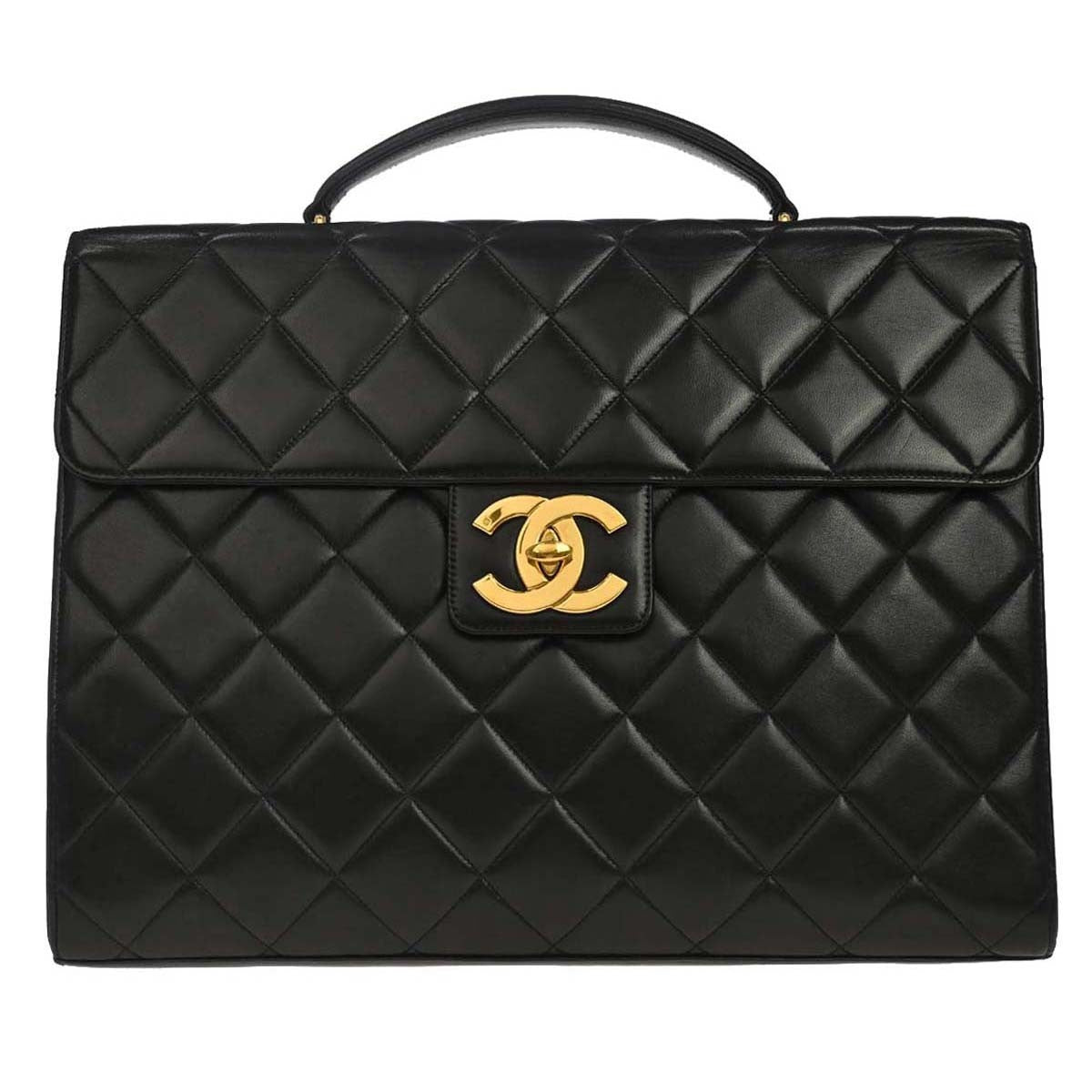 Chanel Vintage CC Briefcase Quilted Lambskin Product Image