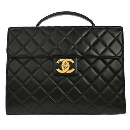 Chanel Vintage CC Briefcase Quilted Lambskin Product Image