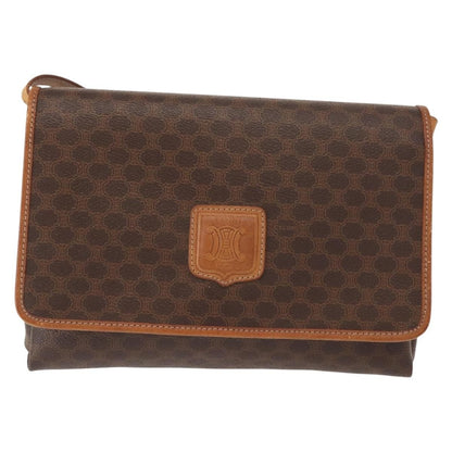 Celine Vintage Macadam Shoulder Bag Canvas Small