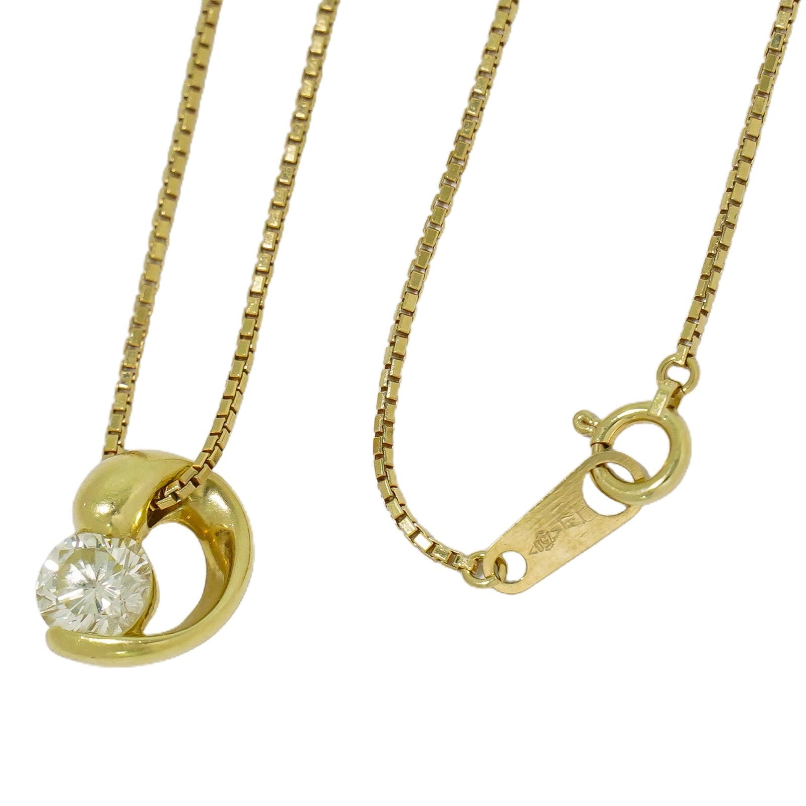 Tiffany & Co. Heart Pendant Necklace 18K Yellow Gold with Diamonds Extra Mini
