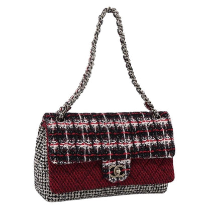 Chanel Vintage CC Chain Flap Quilted Multicolor Tweed Medium