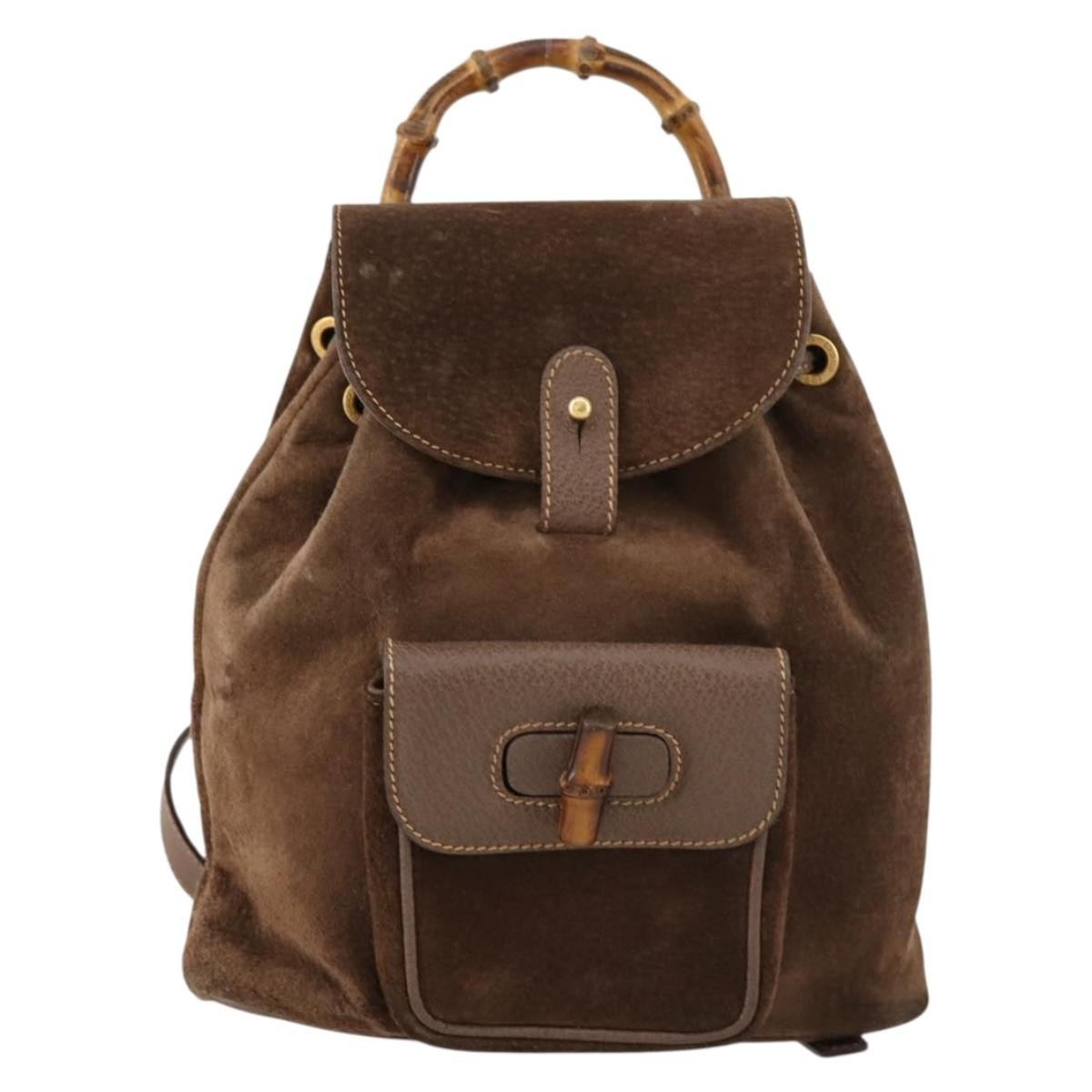 Gucci Gucci bamboo daim mini