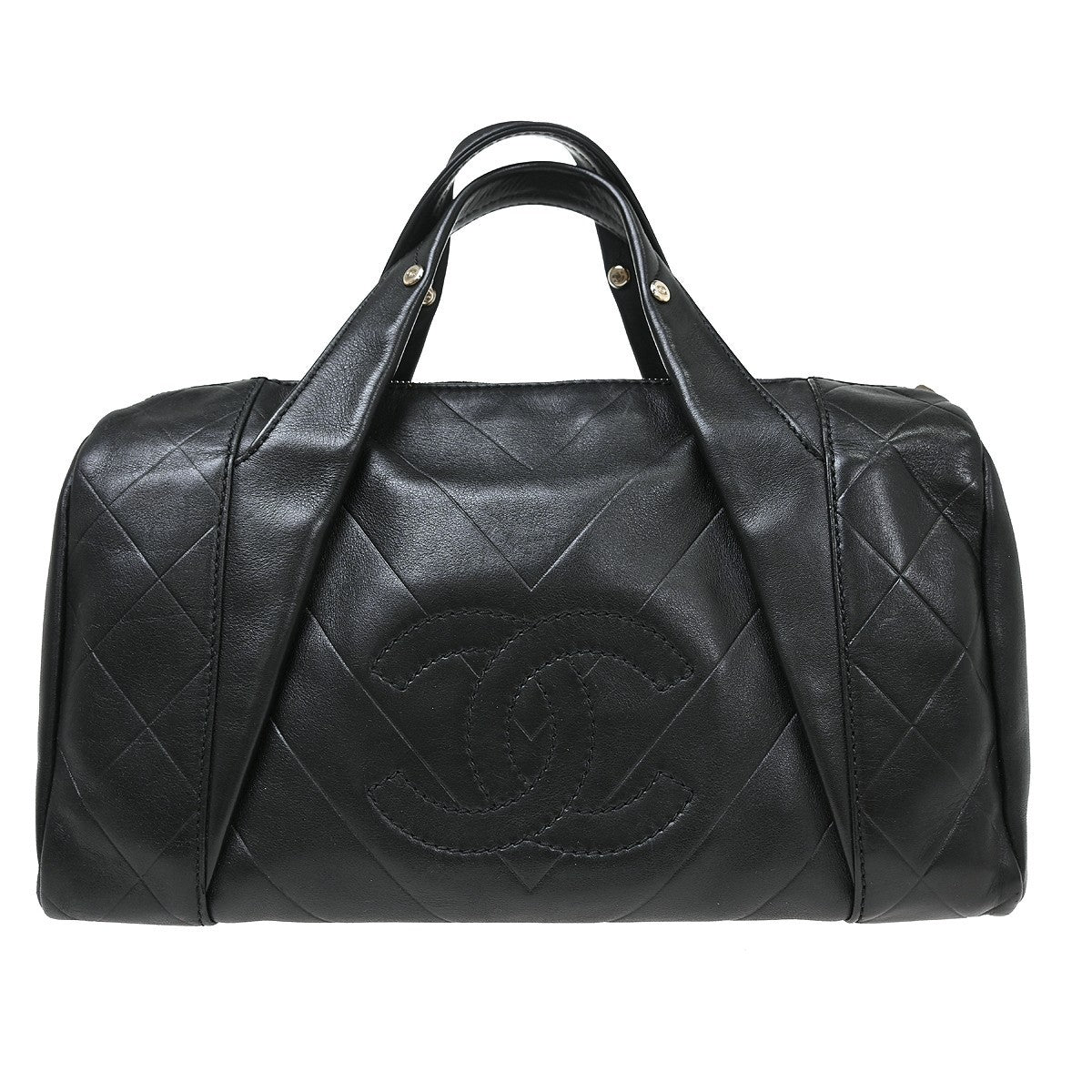 Chanel All Day Long Bowler Chevron Leather Medium