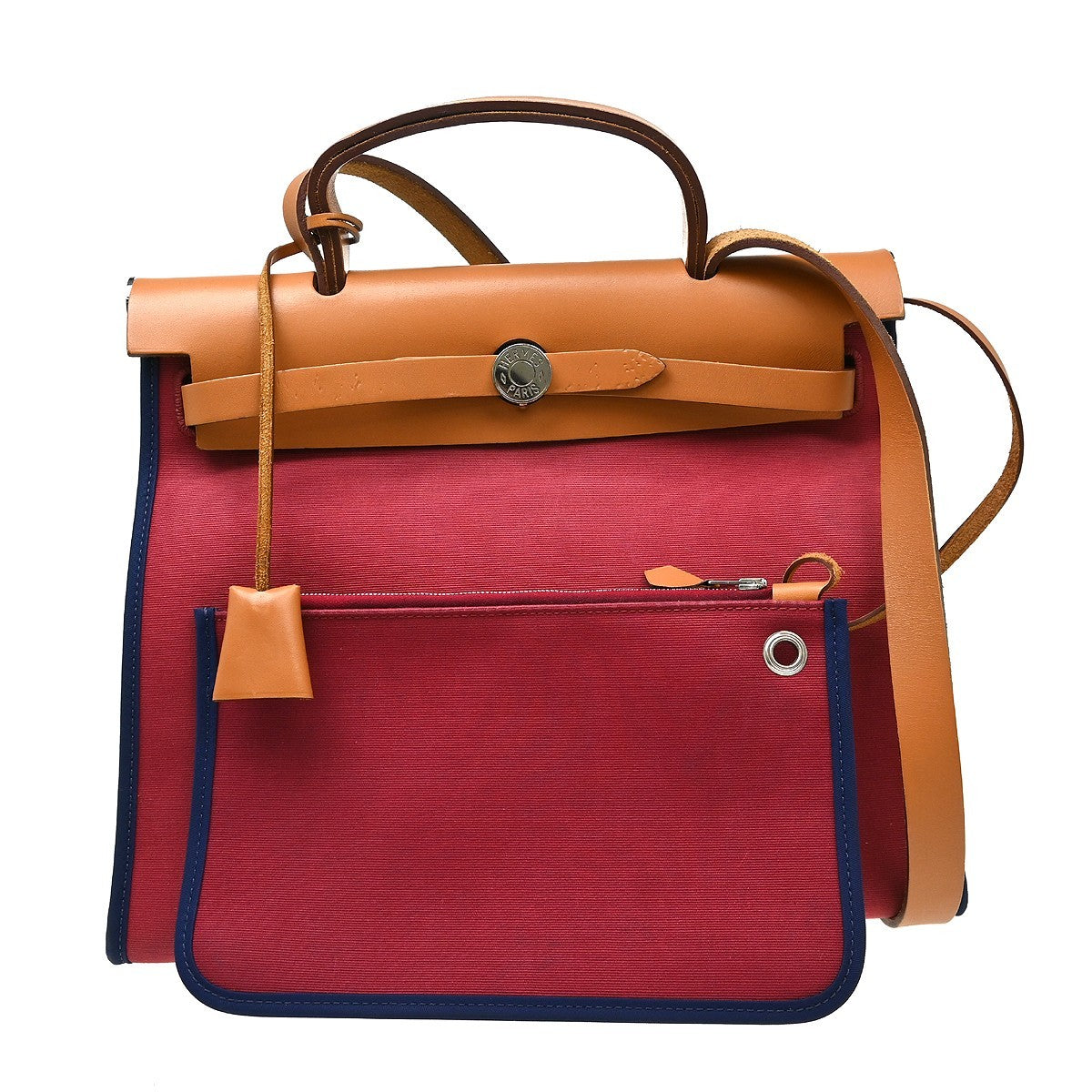 Hermes Herbag Zip Leather and Toile 31