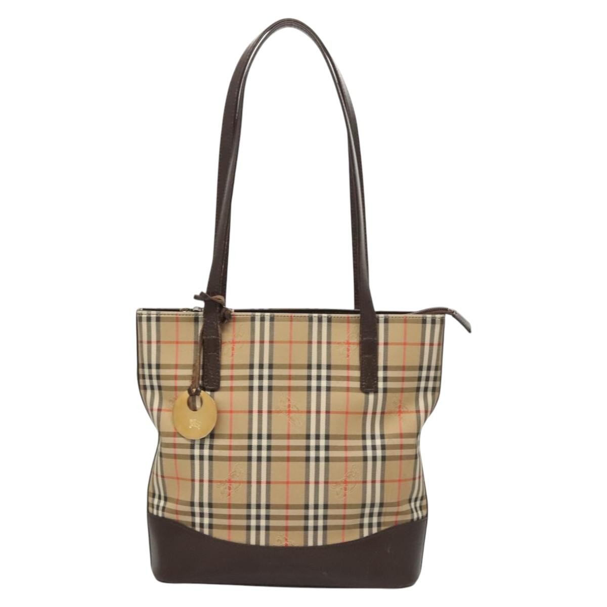 Burberry Nova check Shoulder bag Canvas and Leather Product Image