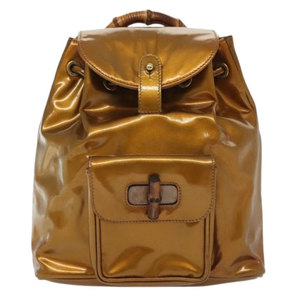 Gucci Vintage Bamboo Backpack Patent Mini