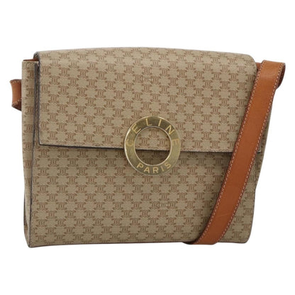 Celine Vintage Macadam Circle Logo Canvas and Leather Product Image