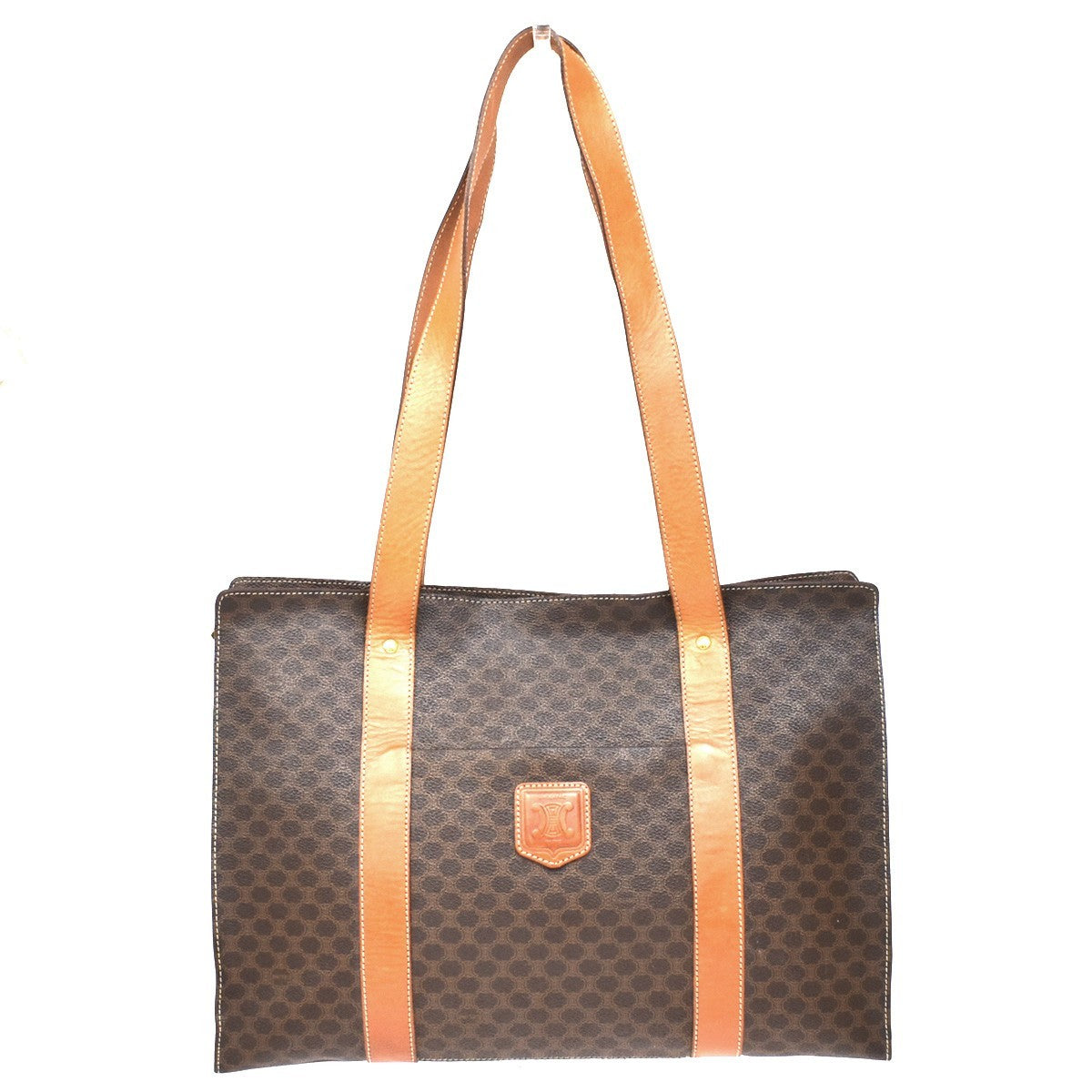 Celine Vintage Macadam Shopper Coated Canvas Large