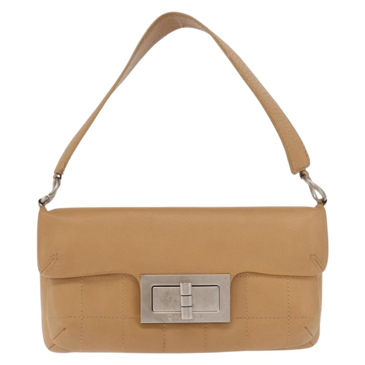 Chanel Giant Mademoiselle Lock Shoulder Bag Quilted Leather Medium
