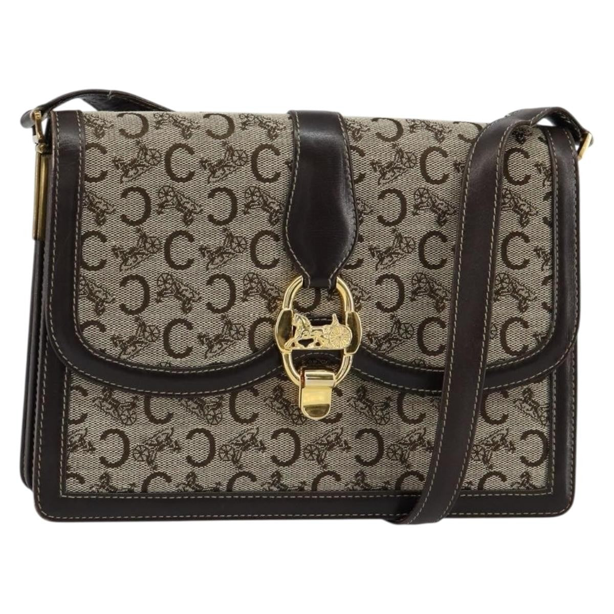 Celine C Sulky Shoulder bag Canvas and Leather Product Image