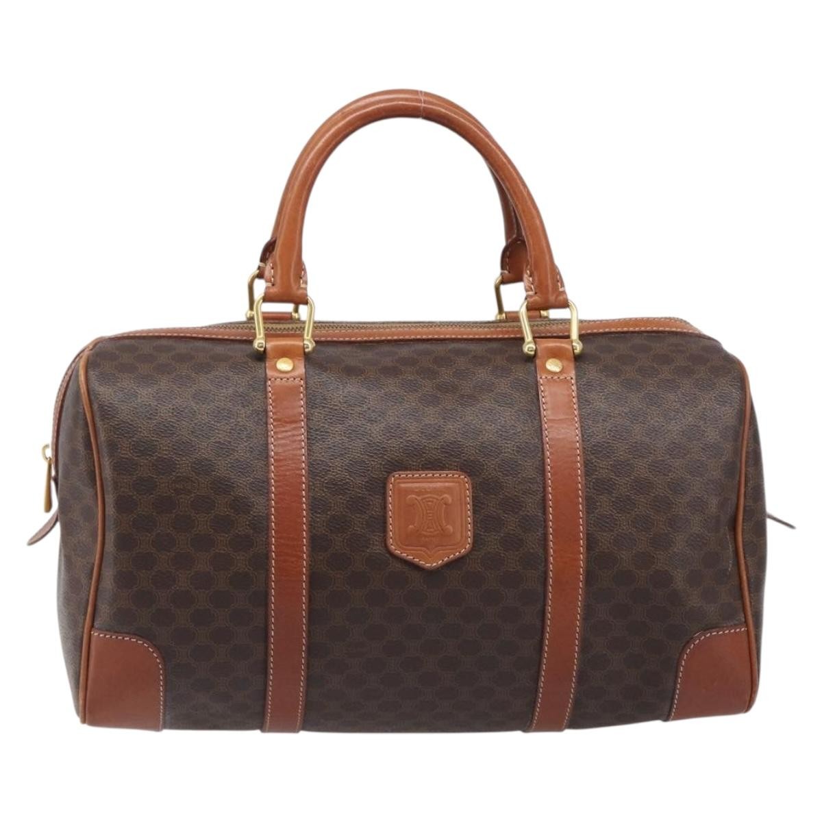 Celine Vintage Duffle Macadam Coated Canvas Medium