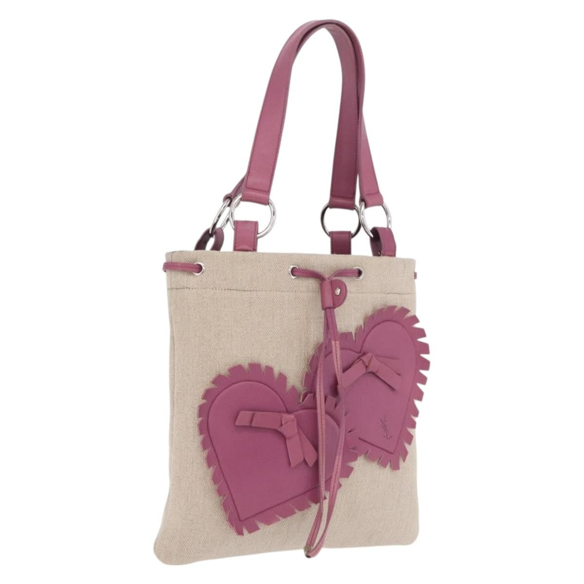 Saint Laurent Kahala Heart Tote Canvas Product Image