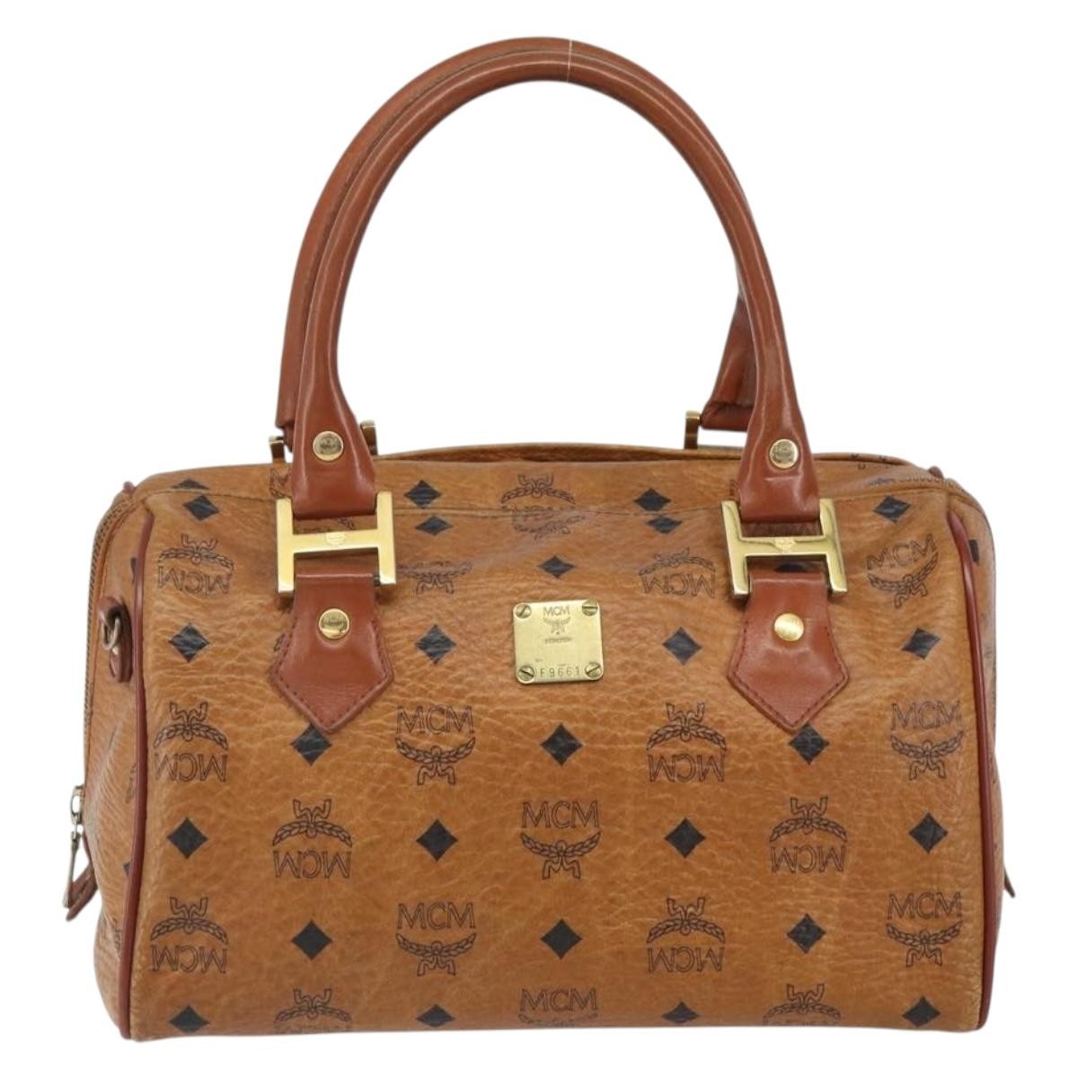 MCM Visetos Handbag Canvas and Leather Product Image