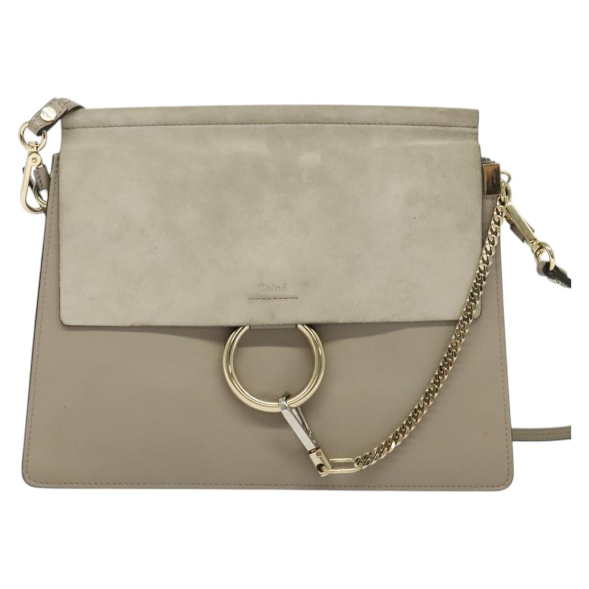 Chloe Faye Shoulder Bag Leather and Suede Medium