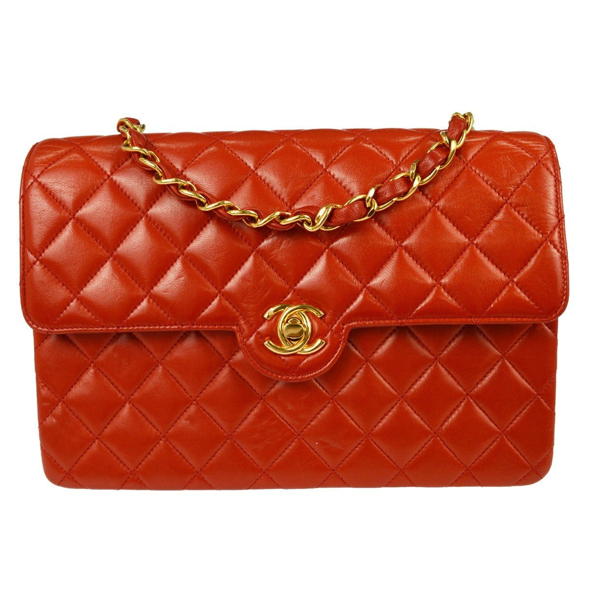 Chanel Vintage CC Chain Flap Quilted Lambskin Small
