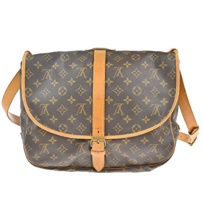 Louis Vuitton Saumur Handbag Monogram Canvas 35