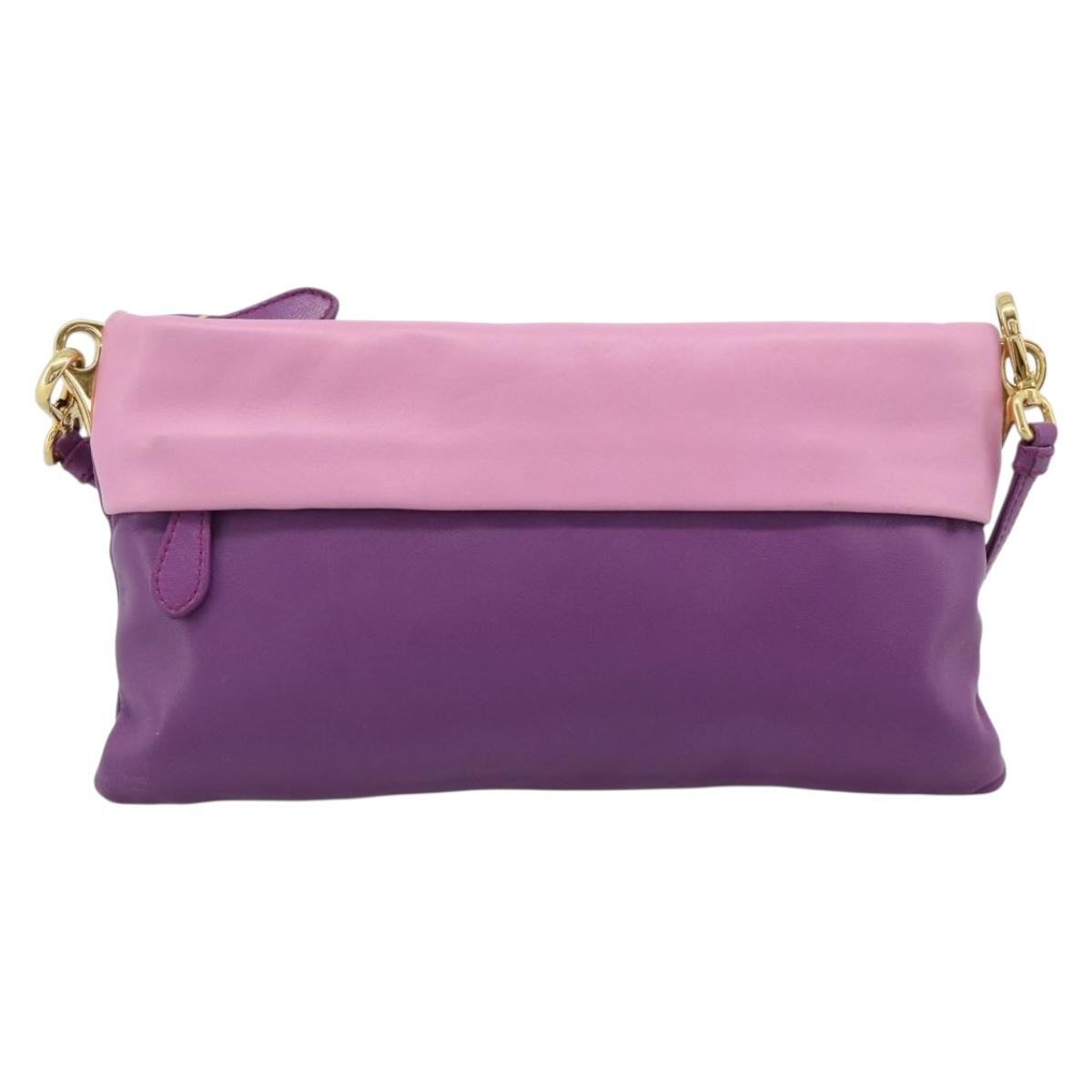 Prada Fold Over Chain Flap Soft Calf Medium