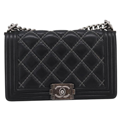 Chanel Boy Flap Quilted Calfskin with Micro Chain Detail Old Medium
