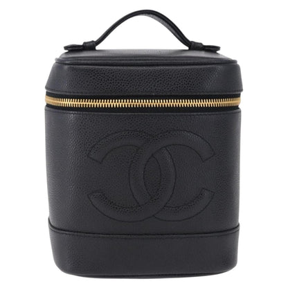 Chanel Vintage Timeless Vanity Case Caviar Tall