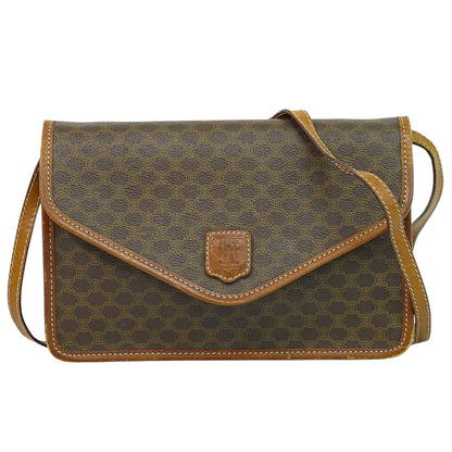 Celine Vintage Macadam Shoulder Bag Canvas and Leather Product Image