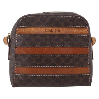 Celine Vintage Macadam Shoulder Bag Canvas and Leather Product Image